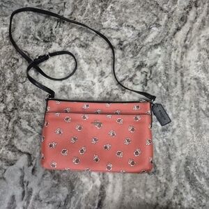 Coach Red Floral Crossbody Bag